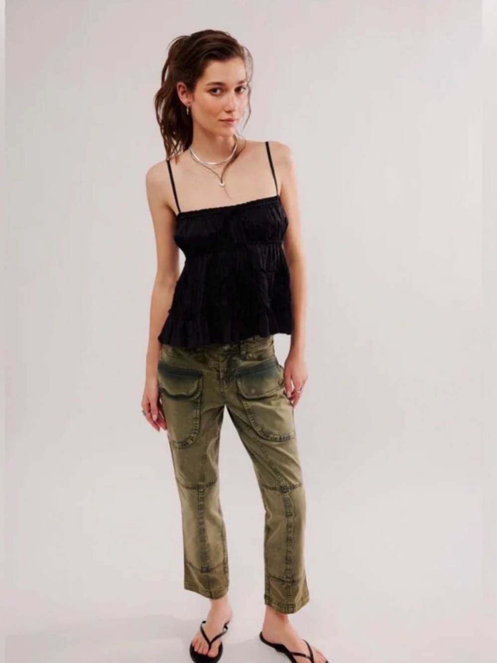 NWT Free People Hot In It Moto Pants in Green